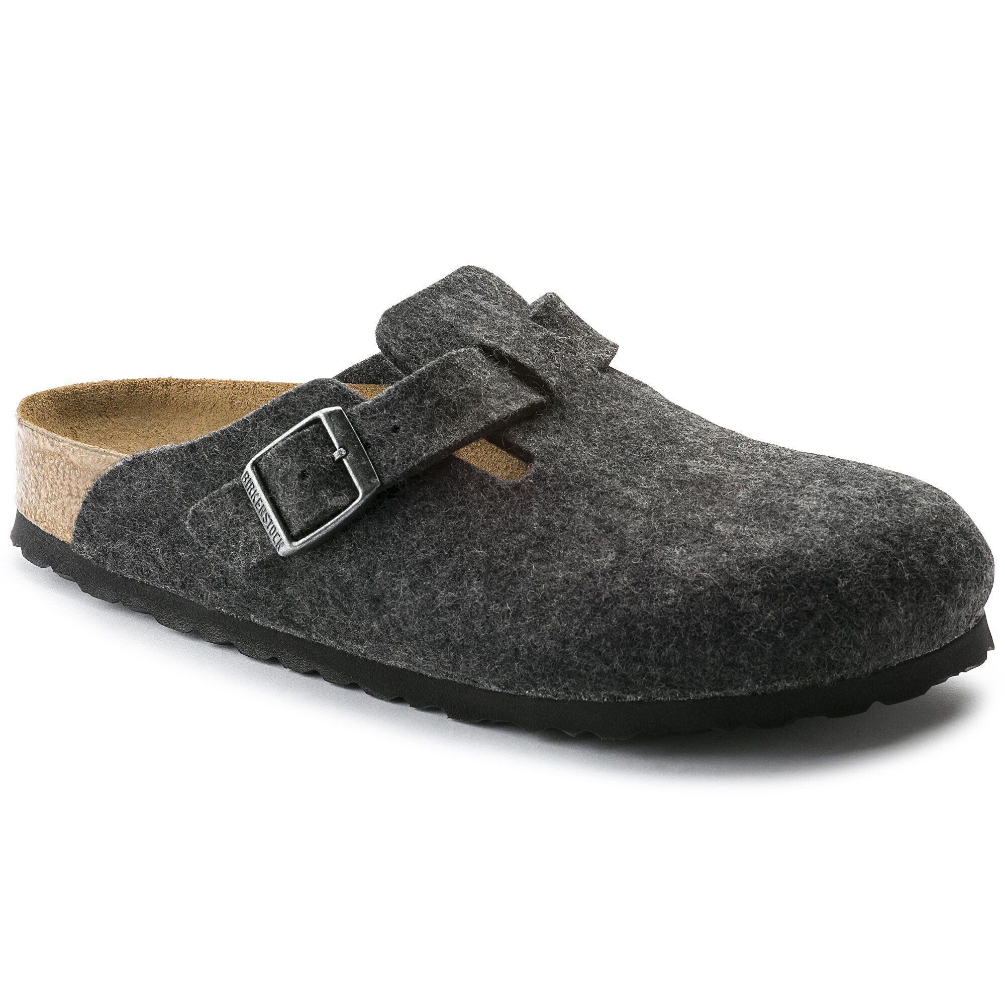 BIRKENSTOCK Boston Anthracite Wool felt Regular Fit Str. 46