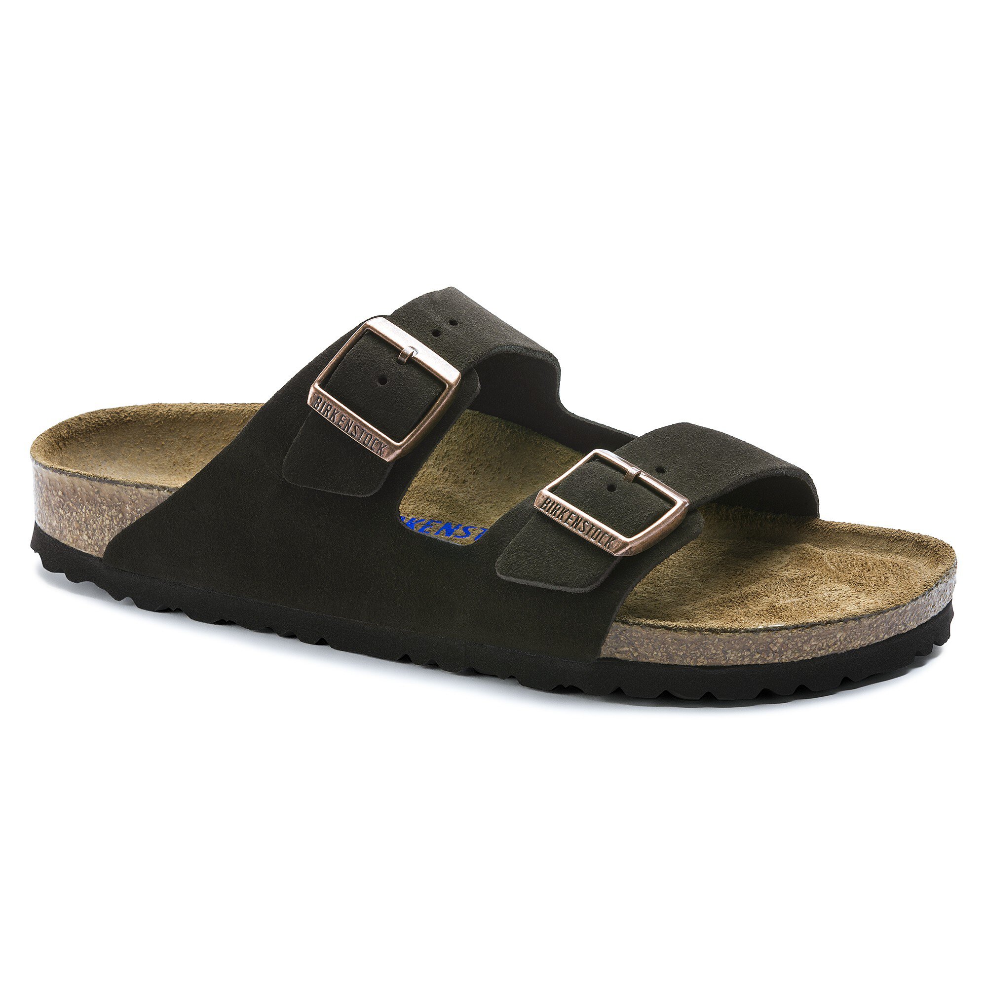 BIRKENSTOCK Arizona Mocha Suede Leather + Soft insole Narrow Fit Str. 42
