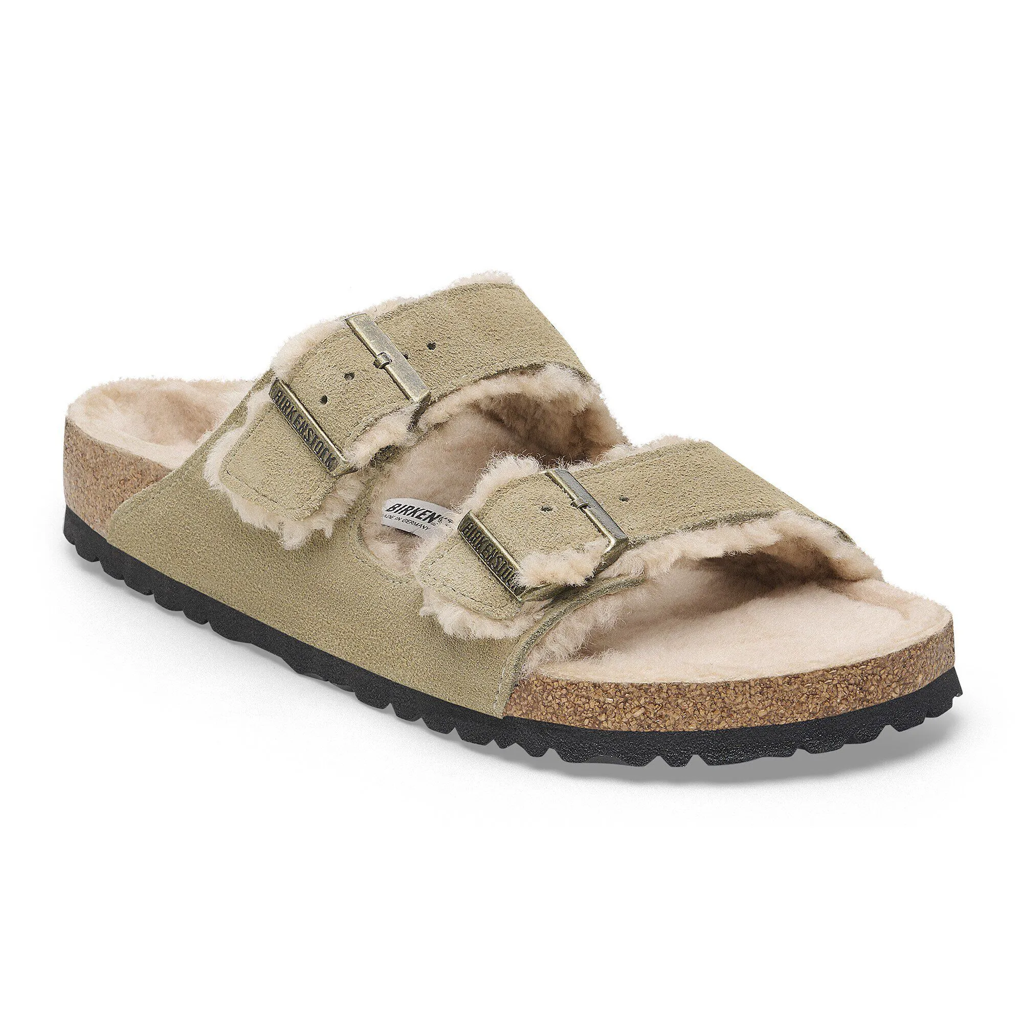 BIRKENSTOCK Arizona Lamb Taupe Suede Leather Regular Fit Str. 41