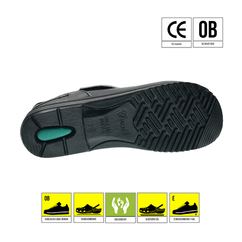 105293 6 Calvani sort arbejdssko koekkensko traesko klikniksko fra reporto