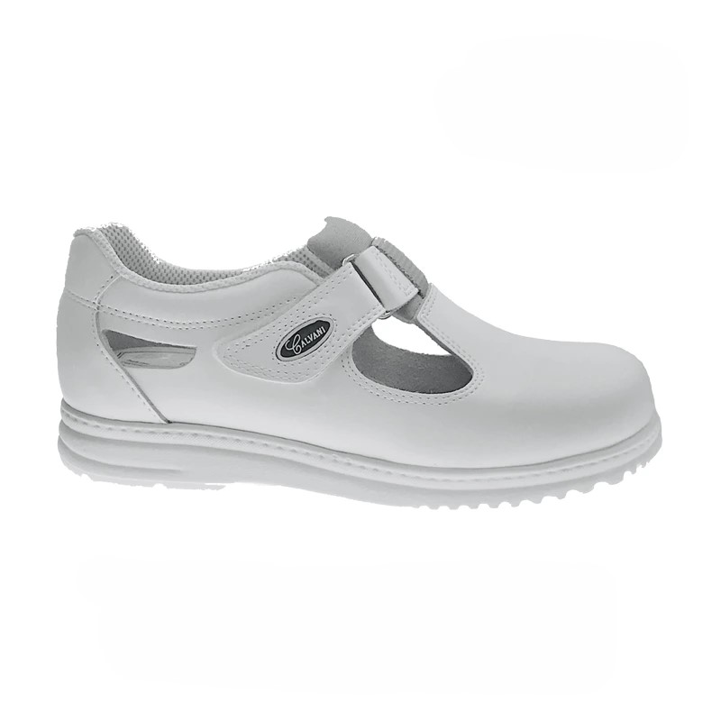 605133 02 Calvani arbejdssko koekkensko med velcro hvid