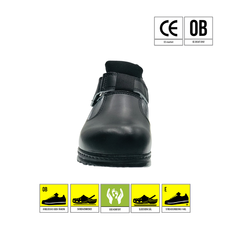 605193 04 Calvani arbejdssko koekkensko med velcro sort fra reporto