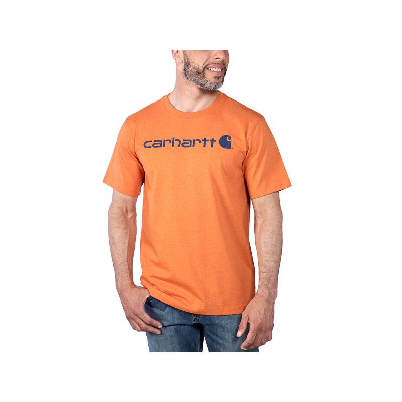 CARHARTT CORE LOGO S/S T-SHIRT MARMELADE SIZE S