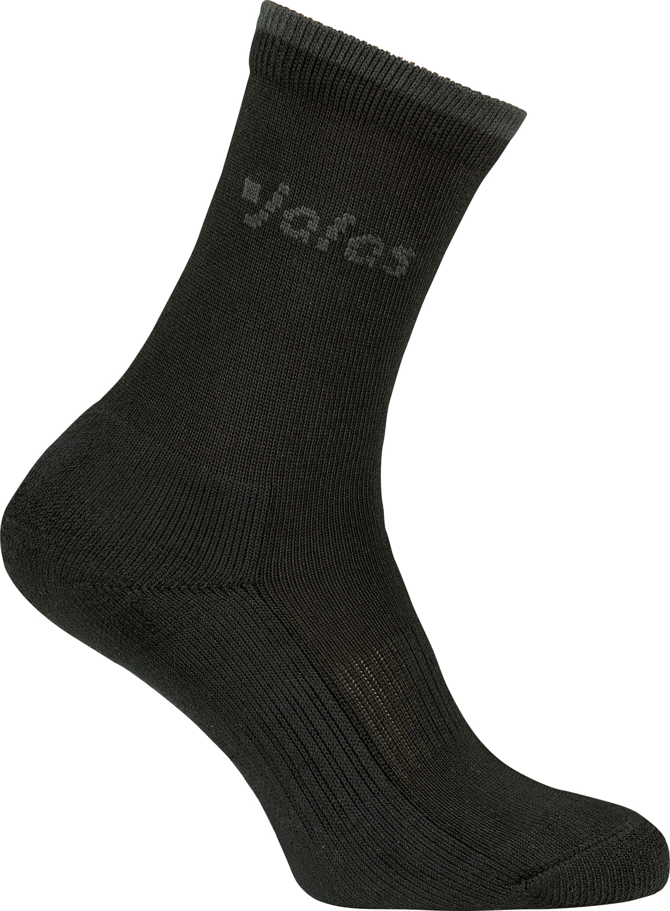 JALAS Breathable Supersoft Sort strømpe i naturfibre Vaskes ved 40° Str. 36/38