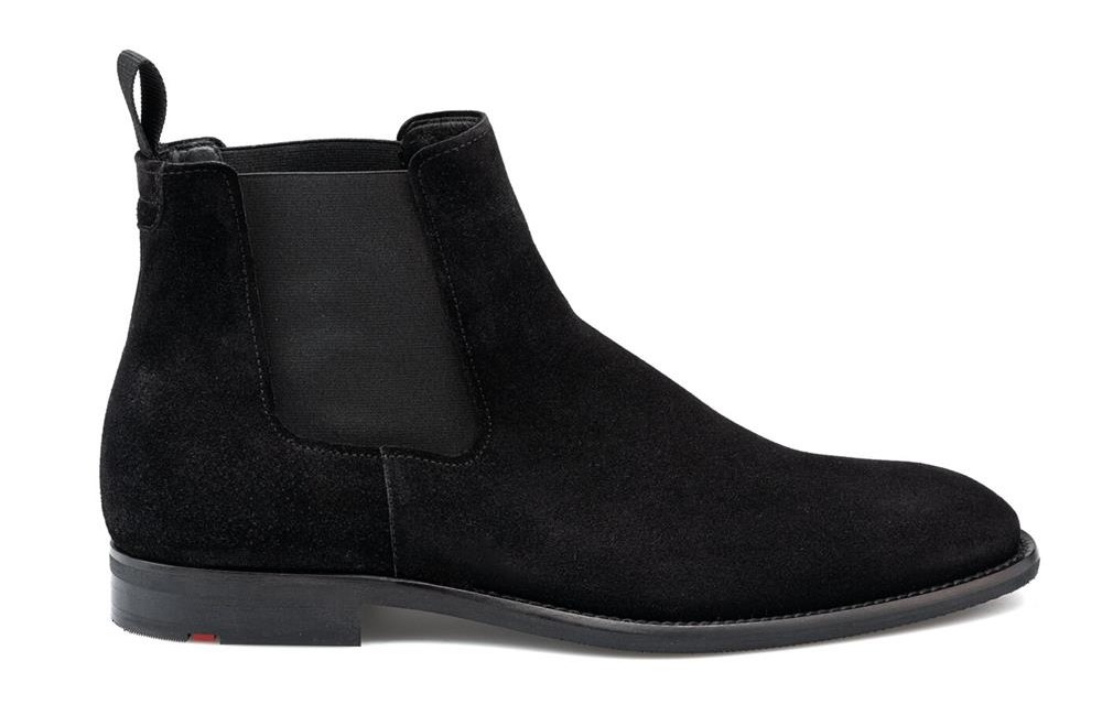 LLOYD VERA 315 Sort Elastikstøvle i blødt ruskind (UK size 10) Str. 44½