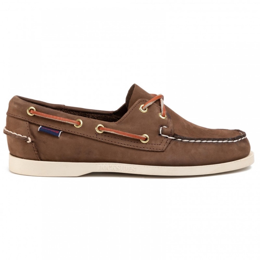SEBAGO Docksides Portland Dark Brown Nubuck leather Str. 46