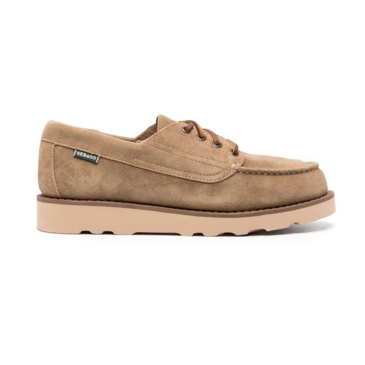 SEBAGO Askookfield Beige Camel suede snøresko (8,5) Str. 46½