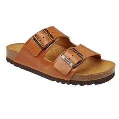 Scholl® Julien Cognac leather sandal
