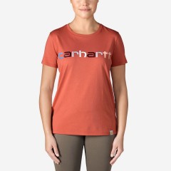 CARHARTT Lightweight S/S Graphic Terracotta red Womans T-shirt
