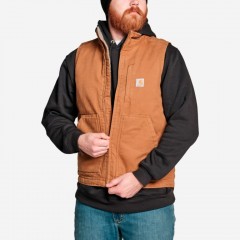 Carhartt mock neck vest med sherpa for