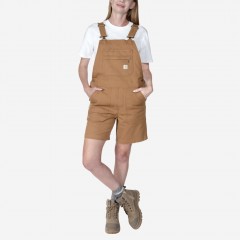 CARHARTT Relaxed fit canvas Brown short (woman)  
