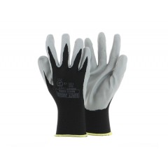 SAFETY JOGGER Prosoft 3121X Sort/grå polyester/nitrile handske (12-pack) EN 420:2016, EN 388:2016