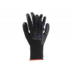 SAFETY JOGGER Superpro 4121X Sort polyester/nitrile handske (12-pack) EN 388:2016, EN 420:2016